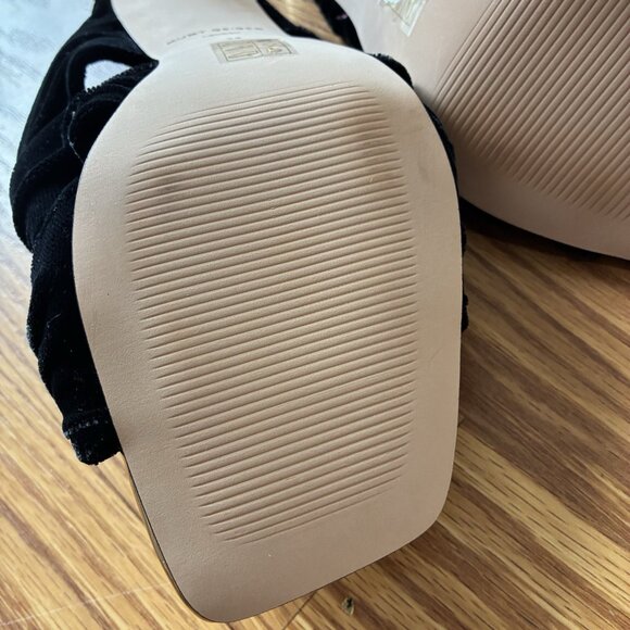 KURT GEIGER LONDON BLOOM MULE BLACK VELVET HEELS - Picture 7 of 10